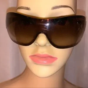 3) CHANEL gold & tortoise shell wrap shield sunglasses with case CHANEL | Accessories | 3 Chanel Gold Tortoise Shell Wrap  main image 4